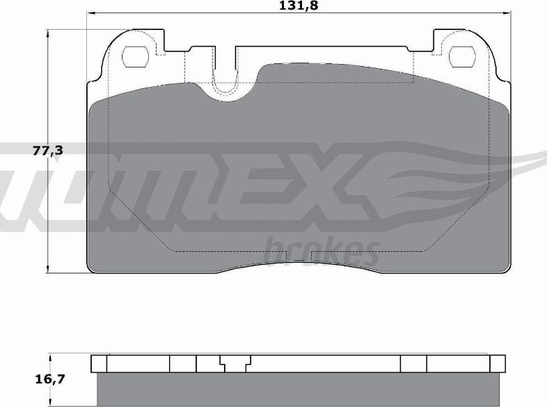TOMEX brakes TX 17-06 - Комплект тормозных колодок, дисковый тормоз autosila-amz.com