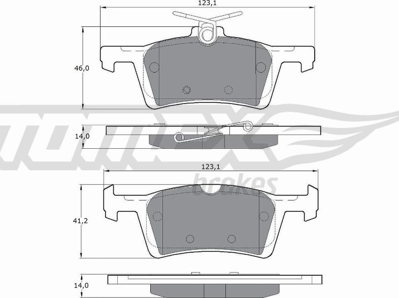 TOMEX brakes TX 17-021 - Тормозные колодки, дисковые, комплект autosila-amz.com