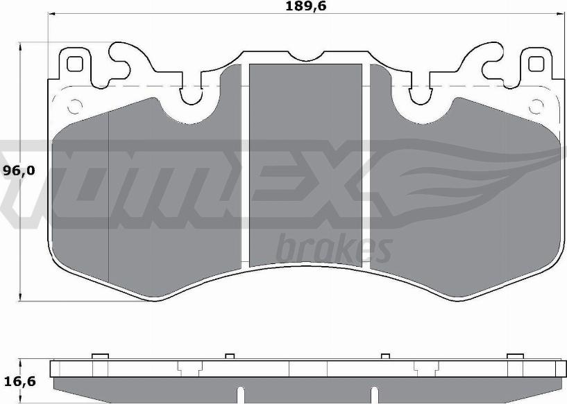 TOMEX brakes TX 17-07 - Тормозные колодки, дисковые, комплект autosila-amz.com