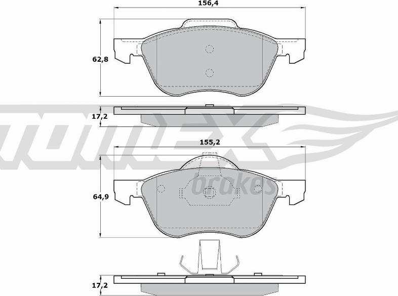 TOMEX brakes TX 17-27 - Тормозные колодки, дисковые, комплект autosila-amz.com