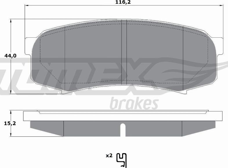 TOMEX brakes TX 17-79 - Тормозные колодки, дисковые, комплект autosila-amz.com