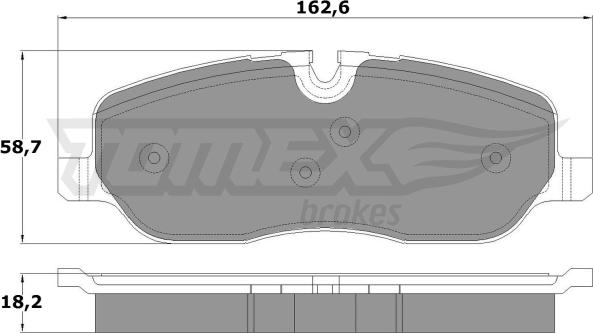 TOMEX brakes TX 17-71 - Тормозные колодки, дисковые, комплект autosila-amz.com