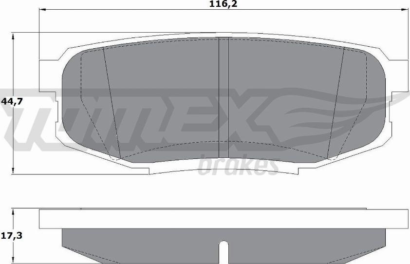 TOMEX brakes TX 17-78 - Тормозные колодки, дисковые, комплект autosila-amz.com