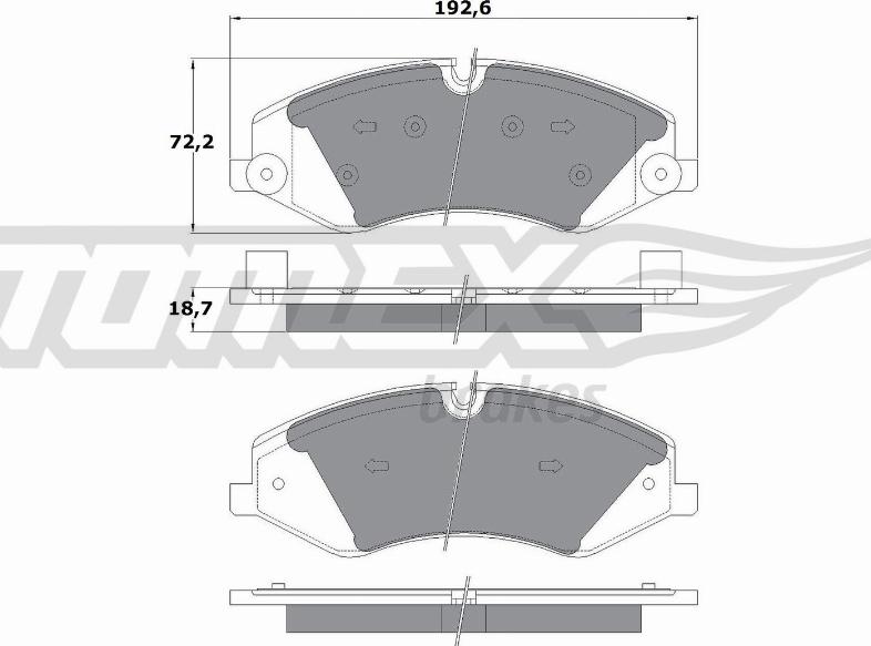 TOMEX brakes TX 17-73 - Тормозные колодки, дисковые, комплект autosila-amz.com