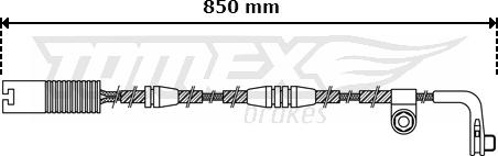 TOMEX brakes TX 30-49 - Сигнализатор, износ тормозных колодок autosila-amz.com