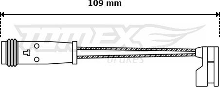 TOMEX brakes TX 30-55 - Сигнализатор, износ тормозных колодок autosila-amz.com