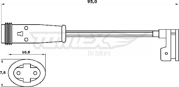 TOMEX brakes TX 30-56 - Сигнализатор, износ тормозных колодок autosila-amz.com