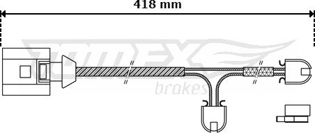 TOMEX brakes TX 30-51 - Сигнализатор, износ тормозных колодок autosila-amz.com