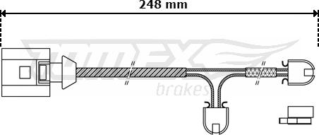 TOMEX brakes TX 30-52 - Сигнализатор, износ тормозных колодок autosila-amz.com