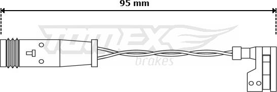 TOMEX brakes TX 30-66 - Сигнализатор, износ тормозных колодок autosila-amz.com