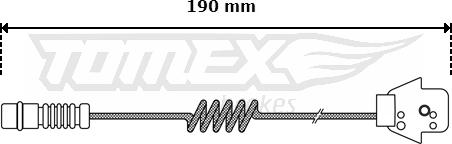 TOMEX brakes TX 30-05 - Сигнализатор, износ тормозных колодок autosila-amz.com