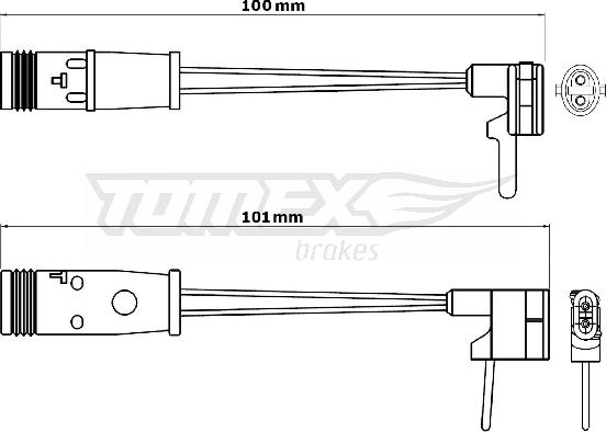 TOMEX brakes TX 30-82 - Сигнализатор, износ тормозных колодок autosila-amz.com