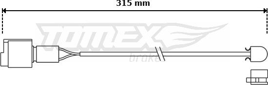 TOMEX brakes TX 30-87 - Сигнализатор, износ тормозных колодок autosila-amz.com
