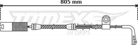 TOMEX brakes TX 30-34 - Сигнализатор, износ тормозных колодок autosila-amz.com