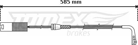 TOMEX brakes TX 30-35 - Сигнализатор, износ тормозных колодок autosila-amz.com