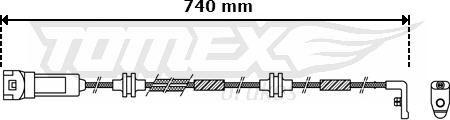 TOMEX brakes TX 30-33 - Сигнализатор, износ тормозных колодок autosila-amz.com