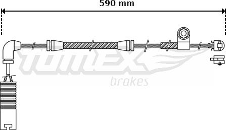 TOMEX brakes TX 30-37 - Сигнализатор, износ тормозных колодок autosila-amz.com