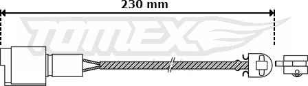 TOMEX brakes TX 30-28 - Сигнализатор, износ тормозных колодок autosila-amz.com