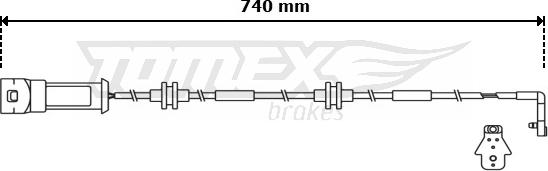 TOMEX brakes TX 30-76 - Сигнализатор, износ тормозных колодок autosila-amz.com
