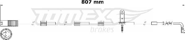 TOMEX brakes TX 31-00 - Сигнализатор, износ тормозных колодок autosila-amz.com