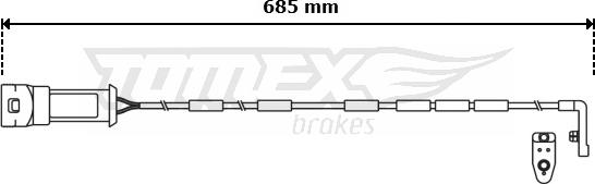 TOMEX brakes TX 31-08 - Сигнализатор, износ тормозных колодок autosila-amz.com