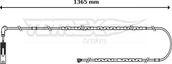 TOMEX brakes TX 31-10 - Сигнализатор, износ тормозных колодок autosila-amz.com