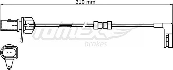 TOMEX brakes TX 31-39 - Сигнализатор, износ тормозных колодок autosila-amz.com