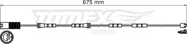 TOMEX brakes TX 31-36 - Сигнализатор, износ тормозных колодок autosila-amz.com