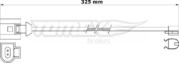 TOMEX brakes TX 31-26 - Сигнализатор, износ тормозных колодок autosila-amz.com