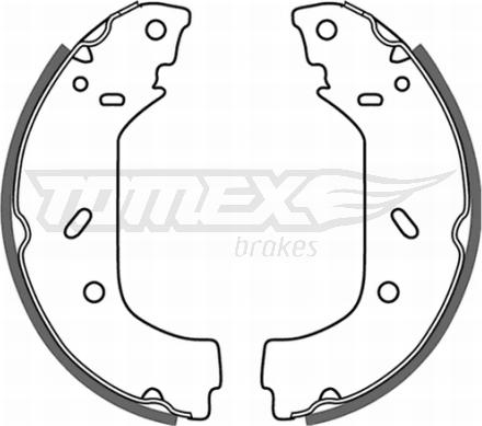 TOMEX brakes TX 20-98 - Комплект тормозных колодок, барабанные autosila-amz.com