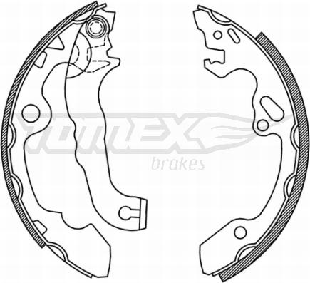 TOMEX brakes TX 20-92 - Комплект тормозных колодок, барабанные autosila-amz.com