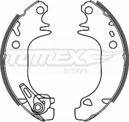 TOMEX brakes TX 20-44 - Комплект тормозных колодок, барабанные autosila-amz.com