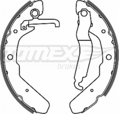 TOMEX brakes TX 20-48 - Комплект тормозных колодок, барабанные autosila-amz.com
