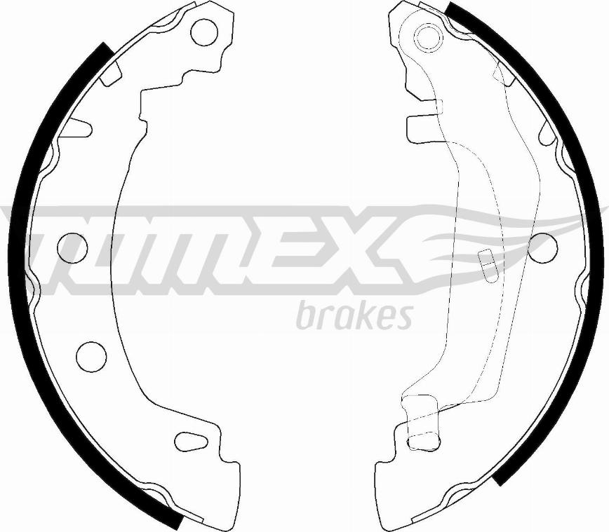 TOMEX brakes TX 20-43 - Комплект тормозных колодок, барабанные autosila-amz.com