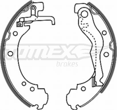 TOMEX brakes TX 20-47 - Комплект тормозных колодок, барабанные autosila-amz.com