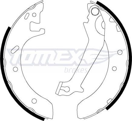 TOMEX brakes TX 20-51 - Комплект тормозных колодок, барабанные autosila-amz.com