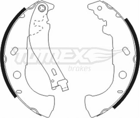 TOMEX brakes TX 20-52 - Комплект тормозных колодок, барабанные autosila-amz.com