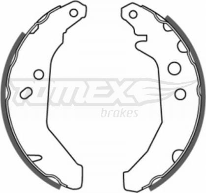 TOMEX brakes TX 20-66 - Комплект тормозных колодок, барабанные autosila-amz.com