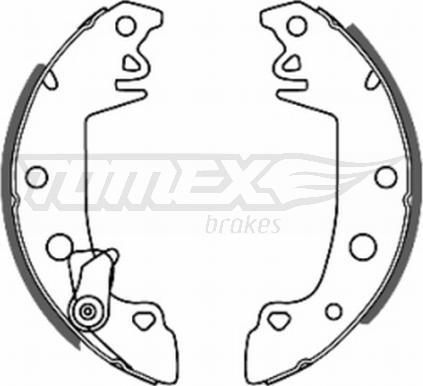 TOMEX brakes TX 20-68 - Комплект тормозных колодок, барабанные autosila-amz.com