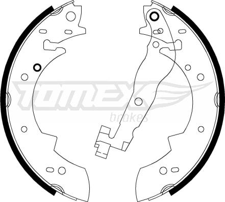 TOMEX brakes TX 20-62 - Комплект тормозных колодок, барабанные autosila-amz.com