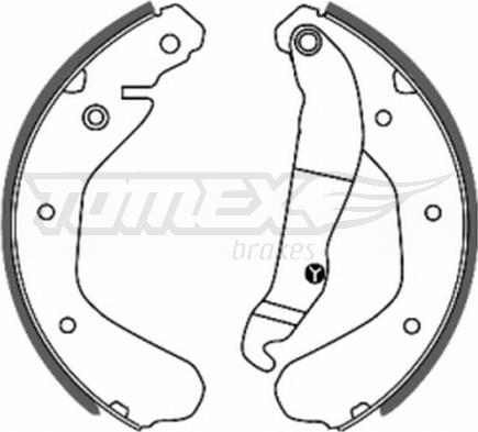 TOMEX brakes TX 20-15 - Комплект тормозных колодок, барабанные autosila-amz.com