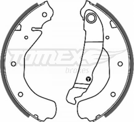 TOMEX brakes TX 20-16 - Комплект тормозных колодок, барабанные autosila-amz.com