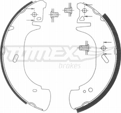 TOMEX brakes TX 20-89 - Комплект тормозных колодок, барабанные autosila-amz.com