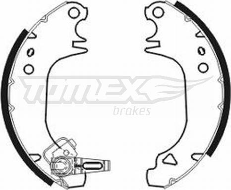 TOMEX brakes TX 20-80 - Комплект тормозных колодок, барабанные autosila-amz.com