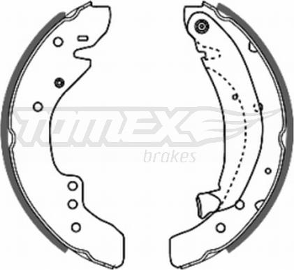 TOMEX brakes TX 20-29 - Комплект тормозных колодок, барабанные autosila-amz.com