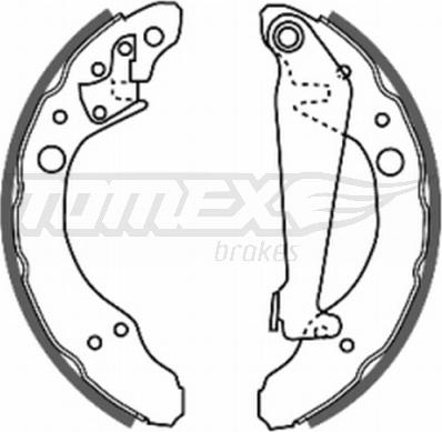 TOMEX brakes TX 20-24 - Комплект тормозных колодок, барабанные autosila-amz.com