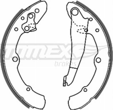 TOMEX brakes TX 20-25 - Комплект тормозных колодок, барабанные autosila-amz.com