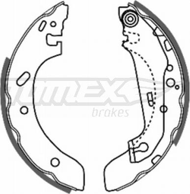 TOMEX brakes TX 20-73 - Комплект тормозных колодок, барабанные autosila-amz.com
