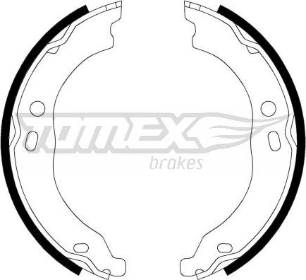 TOMEX brakes TX 21-99 - Комплект тормозных колодок, барабанные autosila-amz.com