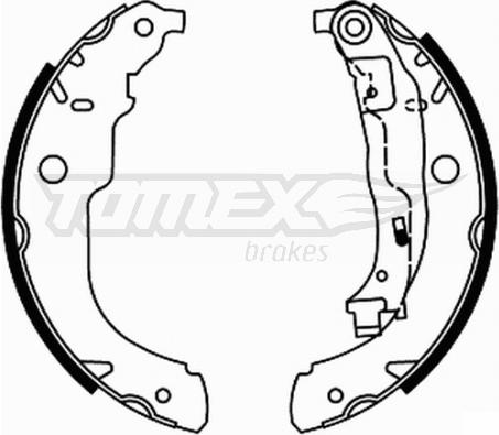 TOMEX brakes TX 21-96 - Комплект тормозных колодок, барабанные autosila-amz.com